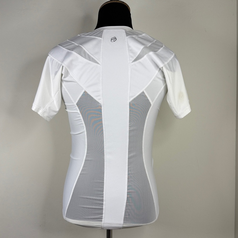 ALIGNMED Men’s White Postural Fitness Short Sleeve Zip-Up Top L - Picture 7 of 11